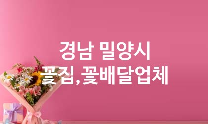 경남 밀양시 꽃집,꽃배달 업체 추천 5