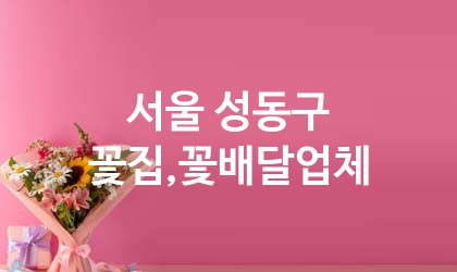 서울 성동구 꽃집,꽃배달 업체 추천 5