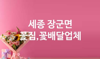 세종 장군면 꽃집,꽃배달 추천 TOP 3