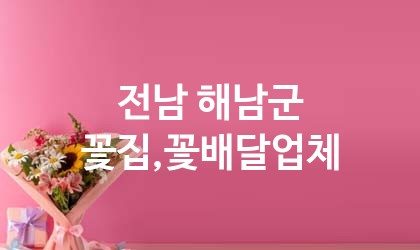전남 해남군 꽃집,꽃배달 추천 TOP 4