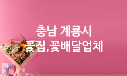 충남 계룡시 꽃집,꽃배달 업체 추천 5