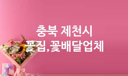 충북 제천시 꽃집,꽃배달 업체 추천 1
