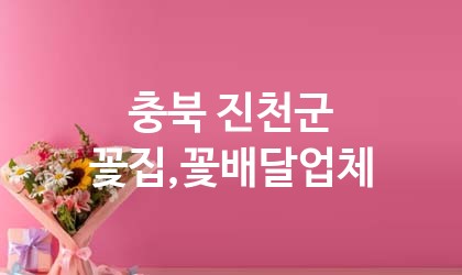 충북 진천군 꽃집,꽃배달 추천 TOP 5