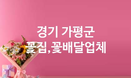 경기 가평군 꽃집,꽃배달 추천 TOP 5