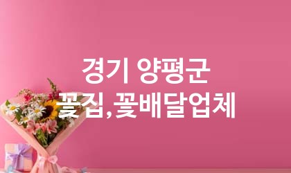 경기 양평군 꽃집,꽃배달 업체 추천 5