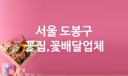 서울 도봉구 꽃집,꽃배달 추천 TOP 5